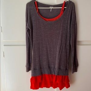 Splendid two layer long sleeve top